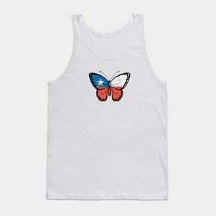 Chilean Flag Butterfly Tank Top